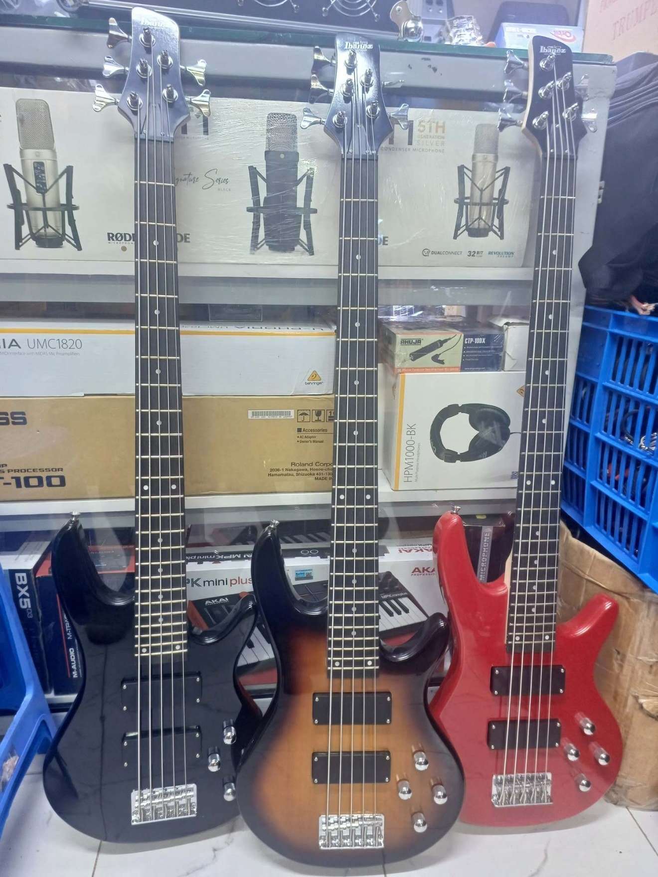 Ibanez 5-string bass guitars
