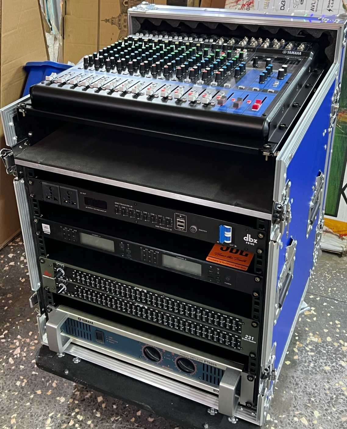 Fully Equipped Public Address (PA) Sound System Rack