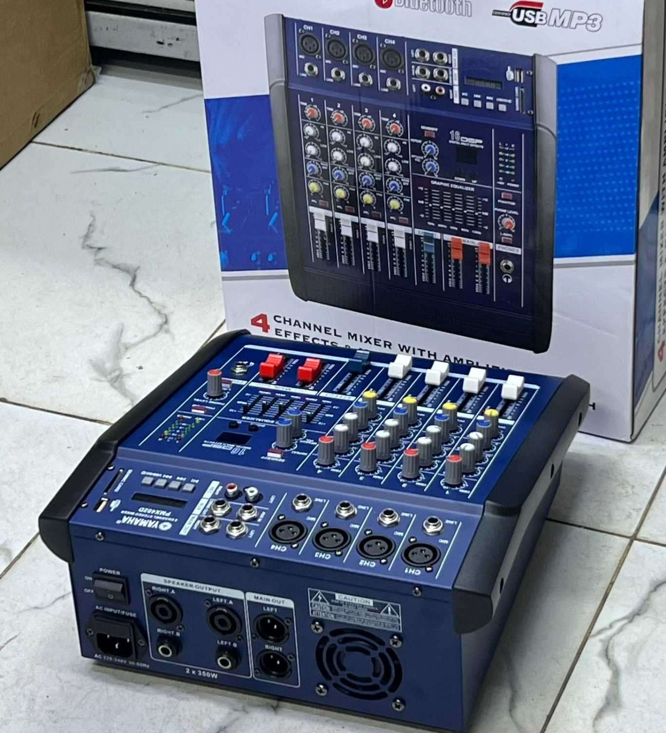 Max PMX402D-USB 4-channel powered mixer.
