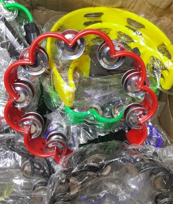 Double-Row Half-Moon Tambourine – Professional Handheld Percussion Instrument with Ergonomic Grip - Image 2