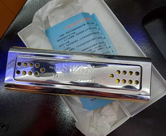 Swan 2-in-1 Double-Sided Tremolo Harmonica – 24 Holes, Keys of C & G - Image 3