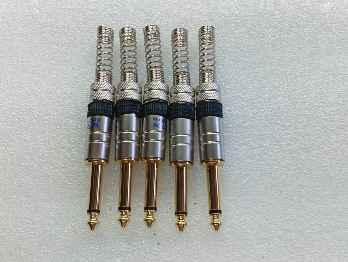 Gryphone 1/4 Inch Mono TS Jack Plug with Spring Strain Relief