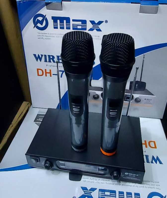 Max DH-766 Wireless Microphone System - Professional Dual UHF Mic - Image 3