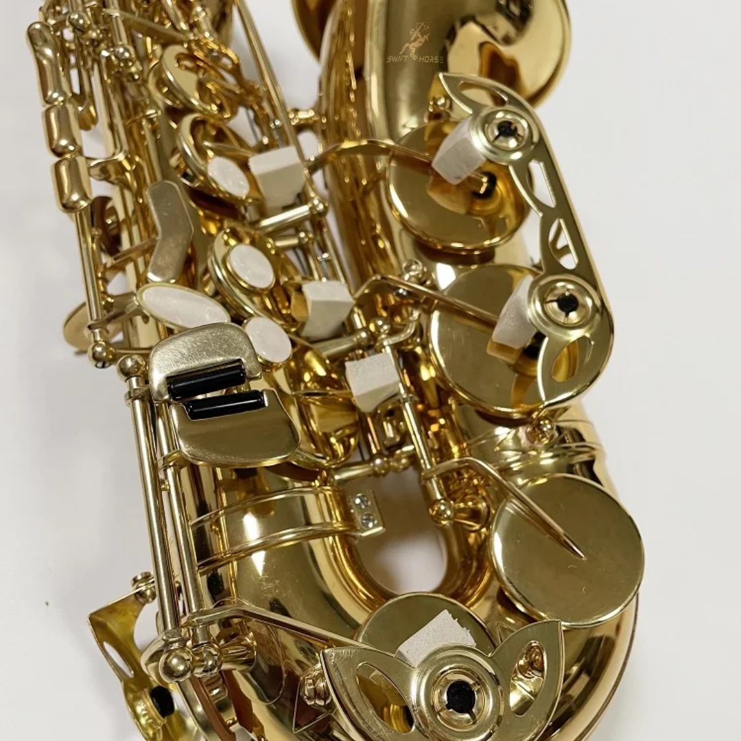 Professional Gold Alto Saxophone - Eb Key with Hard Case - Image 5
