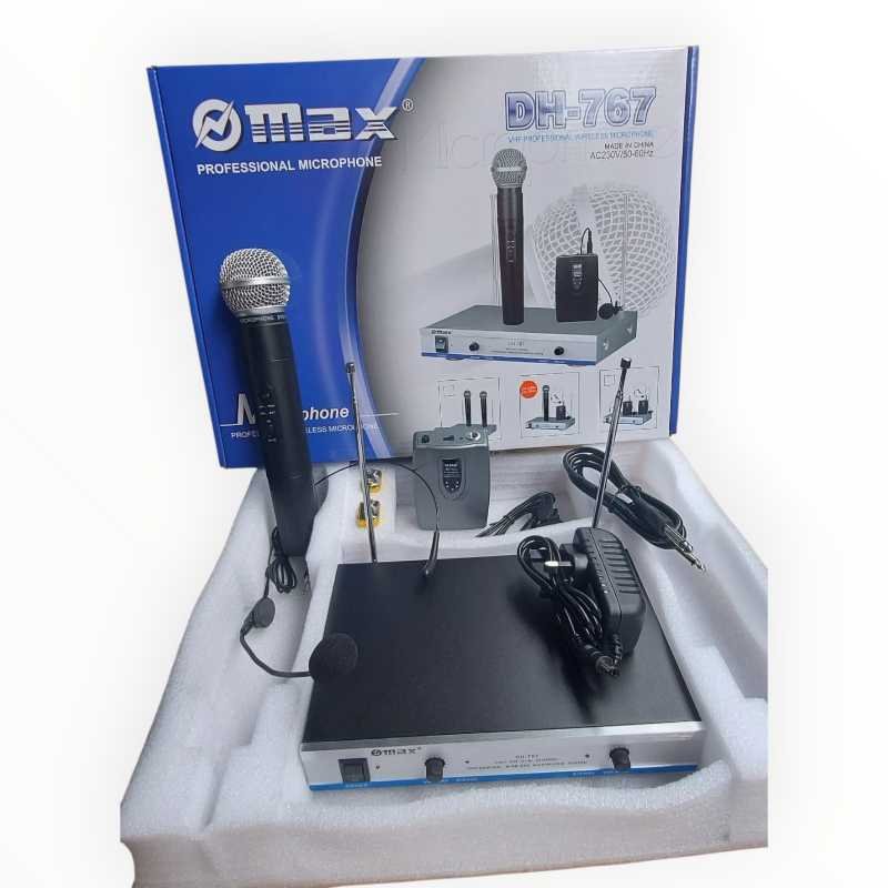 QMAX BH-767 Professional 3-in-1 Wireless Microphone System - Image 2