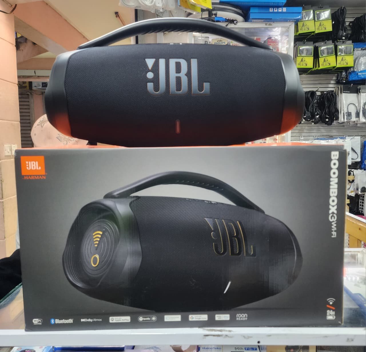 JBL Boombox 3 Wi-Fi - Massive Sound with Dolby Atmos & Portable Design